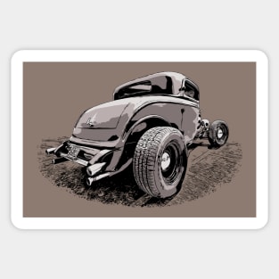 Gray 32 Ford Highboy Sticker